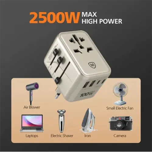 Micropack MTA-5100 100W 5 Port Universal Travel Adapter